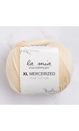 La Mia XL Mercerized Krem El Örgü İpi - 174 - 33769