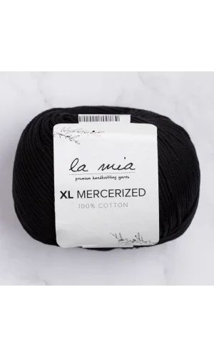 La Mia XL Mercerized Siyah El Örgü İpi - 1 - 33758
