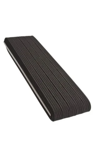 Lastik En 2,5 cm 10 Metre Siyah