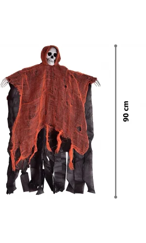 LED Işıklı Pelerinli Kuru Kafa Dekor