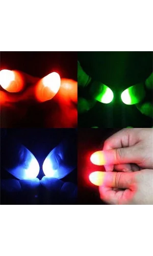 Led Işıklı Renkli Sihirli Parmak Şaka