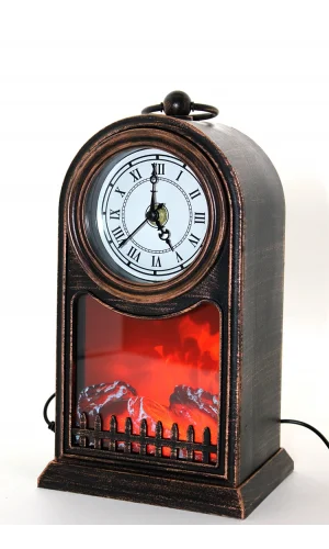 LED Işıklı Saatli Şömine - Model 1