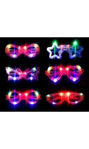 Led Işıklı Yanar Söner Parti Gözlüğü Seti 6 Adet