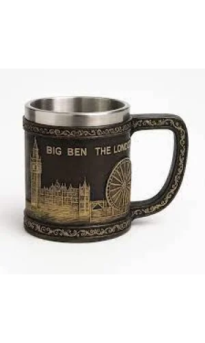 Londra Detaylı Çelik Kupa