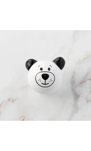 Loren 1 Adet Kulağı Siyah Ayı Figürlü Ahşap Boncuk