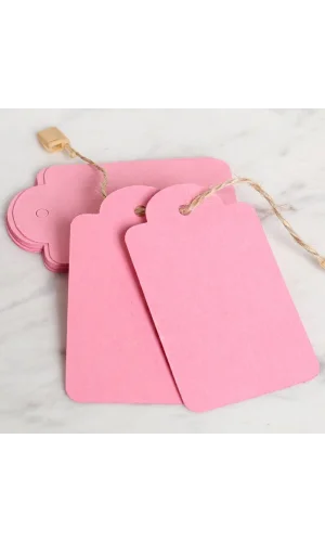 Loren 10lu Pembe Etiket ve Klipsli Etiket İpi