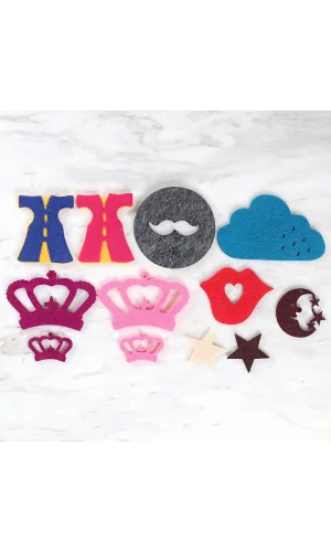 Loren 10 Paket Parti Konseptli Keçe Set-3