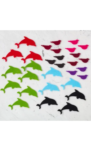 Loren 10 Paket Yunus ve Kuş Figürlü Keçe Set