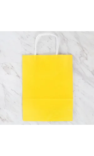 Loren 18x8x24 cm Sarı Kraft Çanta