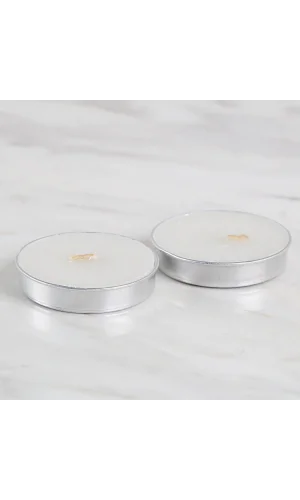 Loren 2li Tealight Mum Beyaz