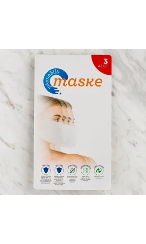 Loren 3 lü Paket Yıkanabilir Maske