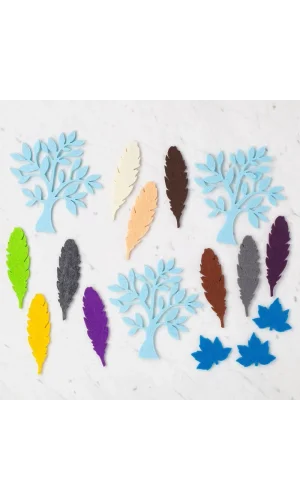 Loren 3 Paket Yaprak Figürlü Keçe Set