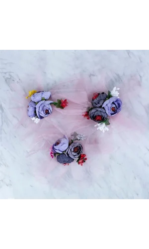 Loren Bohça süsü 3 lü Pembe