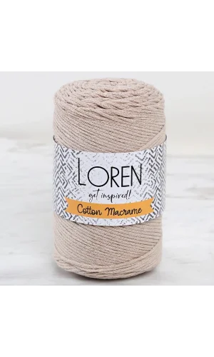 Loren Cotton Macrame Bej - R084 - 34363