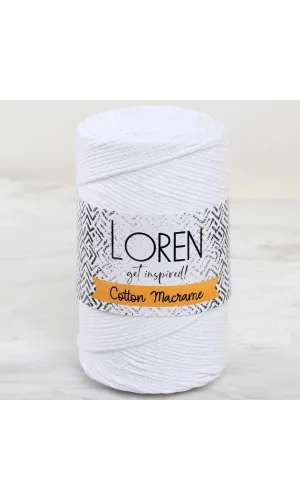 Loren Cotton Macrame Beyaz - R001 - 34366