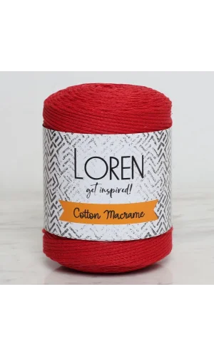 Loren Cotton Macrame Kırmızı - R095 - 34374