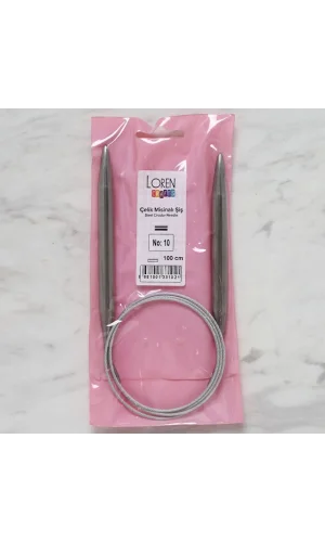 Loren Crafts 10 mm Çelik Misinalı Şiş 100 cm