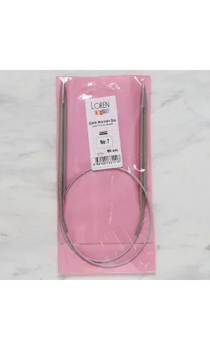 Loren Crafts 7 mm Çelik Misinalı Şiş 60 cm