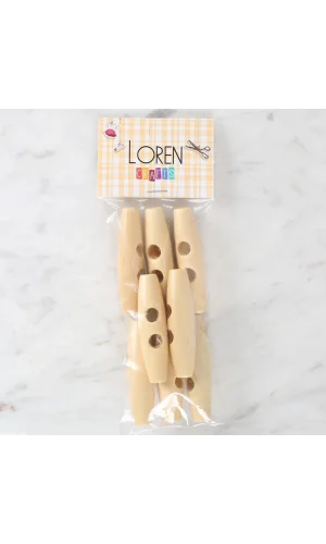 Loren Crafts 8li Ahşap Çoban Düğme - 1003
