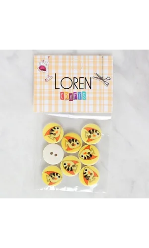 Loren Crafts 8li Balık Düğme - 1165
