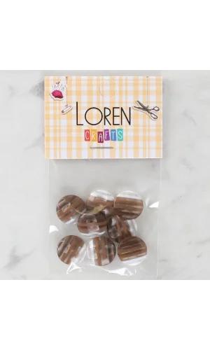 Loren Crafts 8li Desenli Düğme - 1088