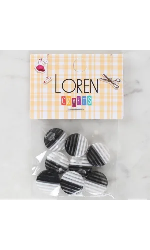 Loren Crafts 8li Desenli Düğme - 1089
