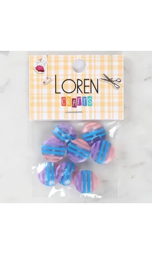 Loren Crafts 8li Desenli Düğme - 1091