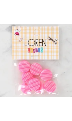 Loren Crafts 8li Desenli Düğme - 1095