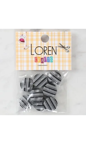 Loren Crafts 8li Desenli Düğme - 1098