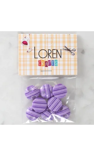 Loren Crafts 8li Desenli Düğme - 1100