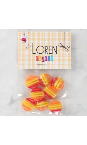 Loren Crafts 8li Desenli Düğme - 1102