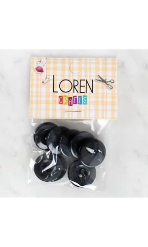 Loren Crafts 8li Düğme Gri - 1129