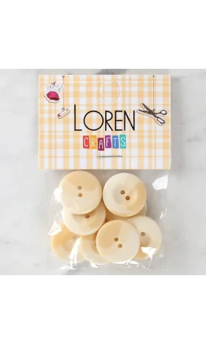Loren Crafts 8li Düğme Krem - 1142