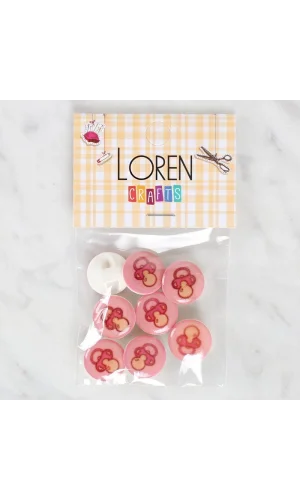 Loren Crafts 8li Emzik Düğme - 1007