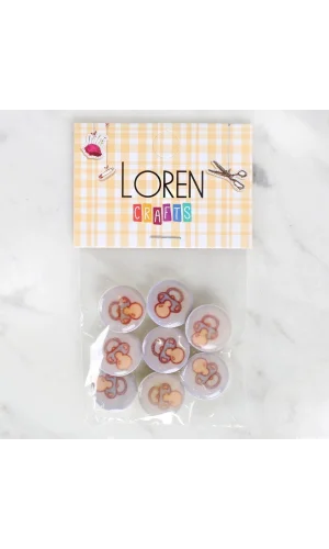 Loren Crafts 8li Emzik Düğme - 1009