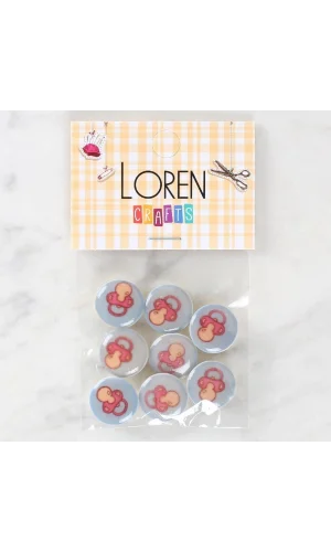 Loren Crafts 8li Emzik Düğme - 1013