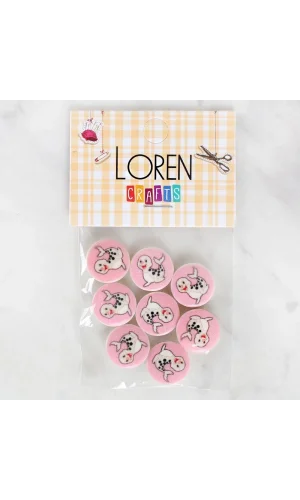 Loren Crafts 8li Fok Düğme - 1037