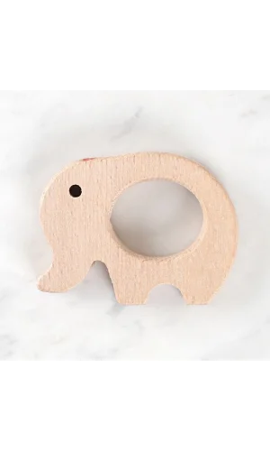 Loren Crafts Fil Figürlü Organik Ahşap Diş Kaşıyıc