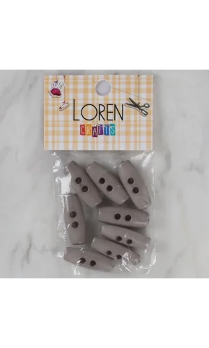 Loren Crafts gri 8 li çoban düğmesi - 61