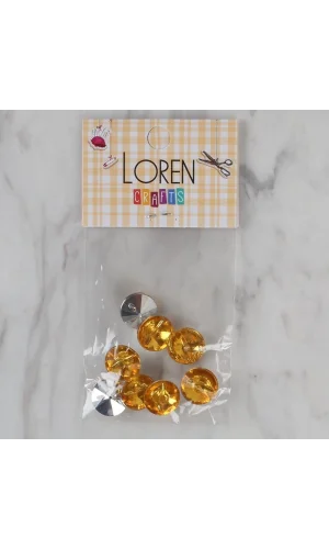 Loren Crafts hardal sarısı 8 li düğme - 206