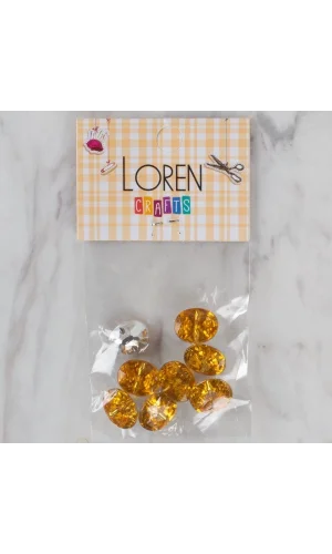 Loren Crafts hardal sarısı 8 li düğme - 242