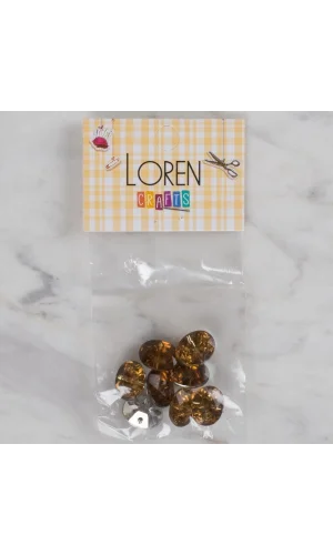 Loren Crafts kahverengi 8 li düğme - 243