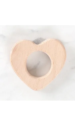 Loren Crafts Kalp Figürlü Organik Ahşap Diş Kaşıyı