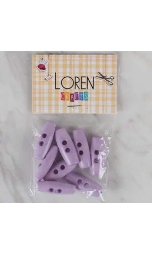 Loren Crafts lila 8 li çoban düğmesi - 60