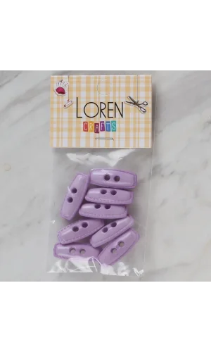 Loren Crafts lila 8 li çoban düğmesi - 89