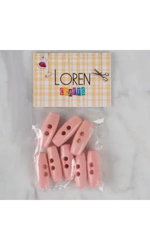 Loren Crafts pembe 8 li çoban düğmesi - 72