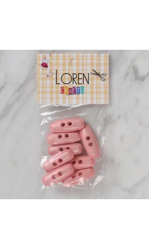 Loren Crafts pembe 8 li çoban düğmesi - 81