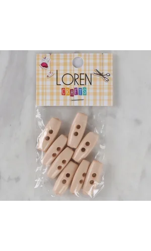 Loren Crafts pudra pembe 8 li çoban düğmesi - 69