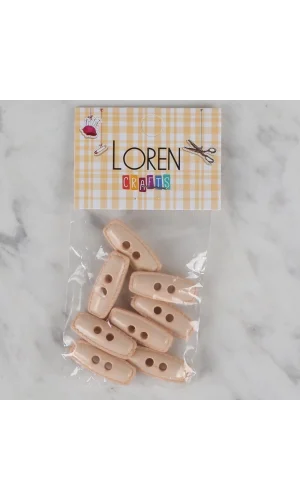 Loren Crafts pudra rengi 8 li çoban düğmesi - 82