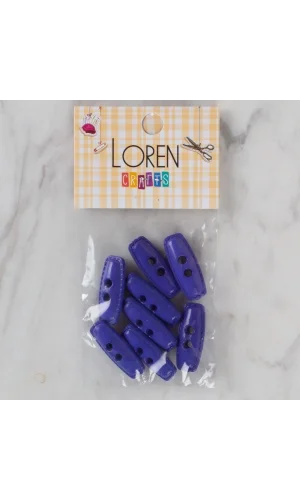 Loren Crafts saks mavi 8 li çoban düğmesi - 88